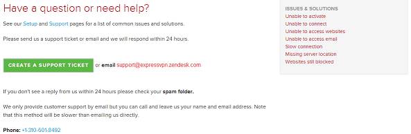 ExpressVPN Support Options