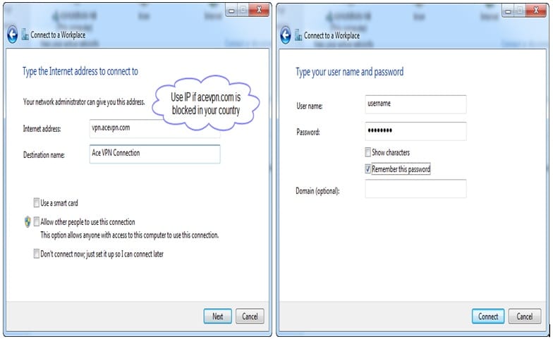 AceVPN Connection