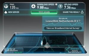 OneVPN Speed Test Netherlands Server – L2TP