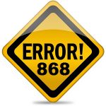 Error 868 fix
