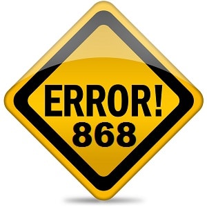 Error 868 fix