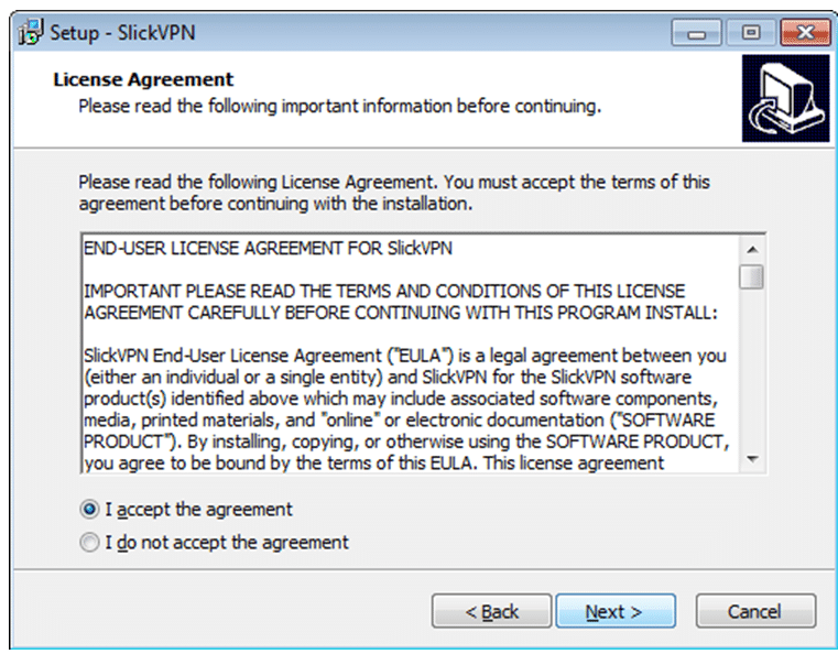 slickvpn windows setup