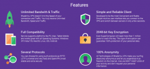 shadeyou vpn features