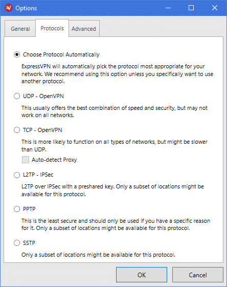 expressvpn protocols