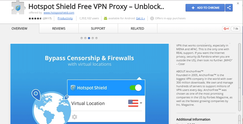 HotSpot Shield Browser