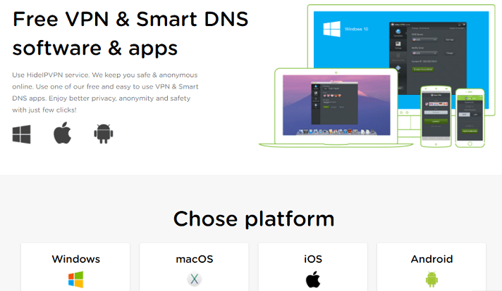 HideIPVPN download page