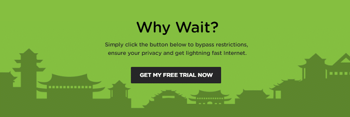 HideIPVPN free trial button
