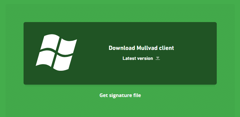 Mullvad VPN windows client