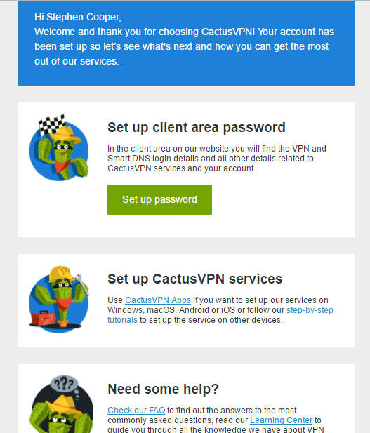 Cactus VPN Sign Up