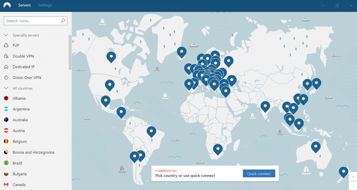 NordVPN app (Windows)