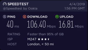 cyberghost vpn speeds london