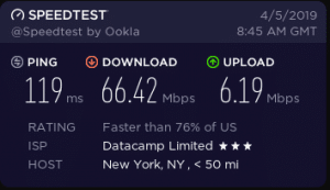 cyberghost vpn speeds in NewYork